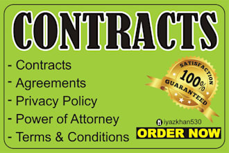draft business legal agreement or contract