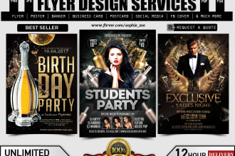design professional event, club, party flyers and posters