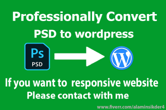 professionally convert psd, html, xd, figma to wordpress website