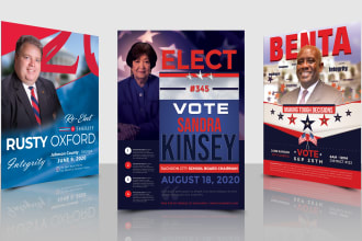 design amazing political, election, campaign flyer and posters