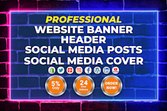 design stunning website banner, header professionally
