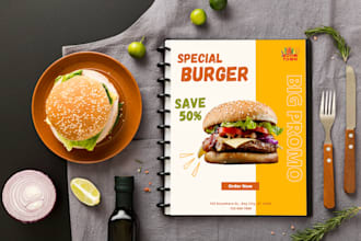 design food flyer and restaurant menu