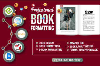 format you ebook and print book for amazon kdp paperback and kindle