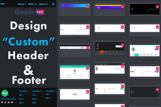 create custom header and footer for wordpress website