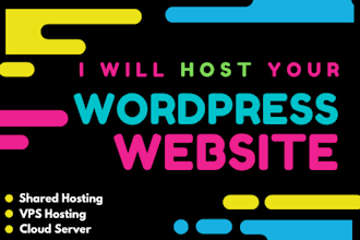 host wordpress website on shared, vps, cloud web hosting