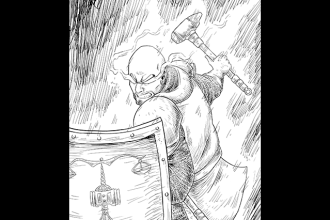 draw your fantasy character or monster in black and white