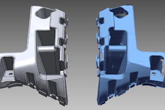 do reverse engineering and 3d cad modeling from stl or scan data