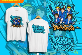 make cartoon character for your tshirt with tagging font