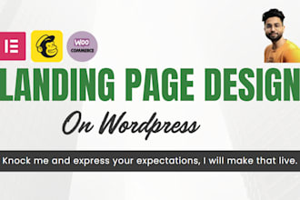 design a landing page on wordpress in 12 hours