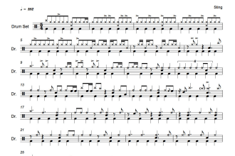 transcribe drum parts to sheet music for you