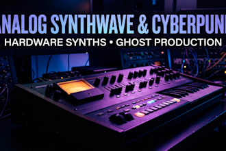 ghost produce dark synthwave, retrowave or cyberpunk track