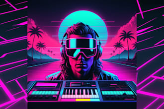 make synthwave, retrowave, 80s music