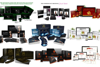 design 2d and 3d ecover bundle of ebook,box,devices,cds,dvds