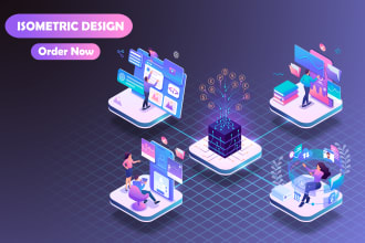 design 3d and isometric infographic illustrations