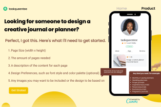 design a custom planner or journal layout