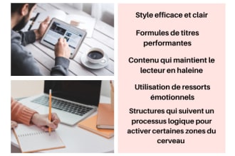 write high converting SEO optimized french copy