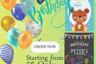 design birthday cards and different event cards