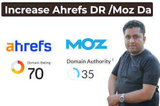increase domain rating ahrefs DR and increase moz da