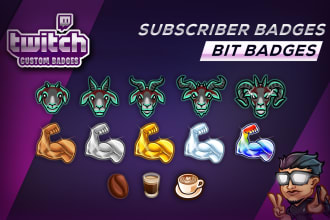 create custom subscriber badges and bit badges for twitch