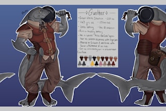 design a fantasy rpg dnd character sheet reference painting