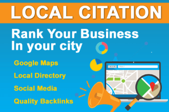 do local citation 100 google map citation to rank business in city,local seo