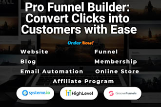 groove funnels, gohighlevel,  systeme io specialist optimize your entire sales