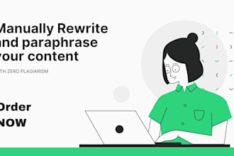 manually paraphrase and rewrite any content