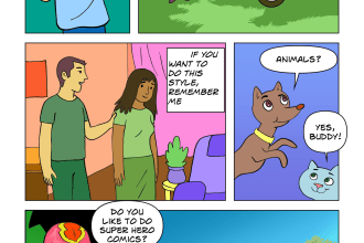 create web comics, cartoon comics  and graphic novel