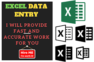 be your virtual assistant for ms excel and ms word data entry