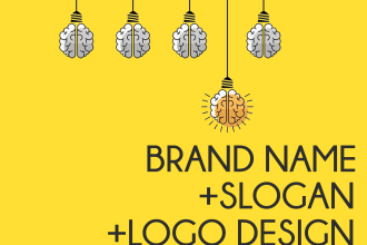 create striking brand name slogan and logo design