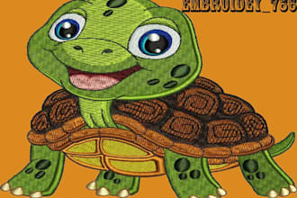 do embroidery digitizing logo design into dst file in 1 hour