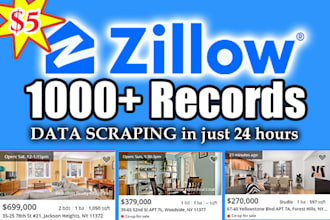 scrap 1500 plus zillow properties real estate  fsbo frbo