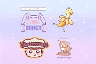 draw you cute kawaii cartoon doodles