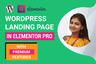 do responsive wordpress landing page design or elementor landing page