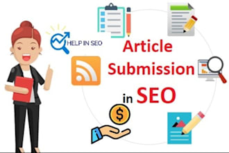 manually submit articles on unique domains