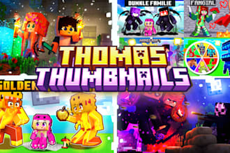 create detailed professional minecraft thumbnails