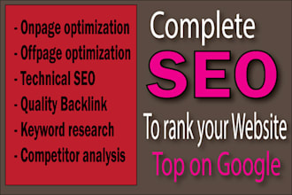 do on page and off page SEO and customize the website
