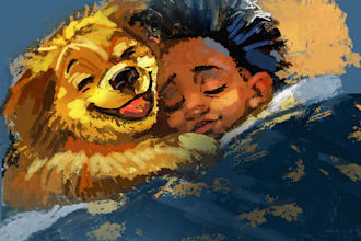 illustrate a full childrens book with expressive painterly storytelling