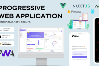 develop a premium web application, admin panel, dashboard, firebase, vue, react