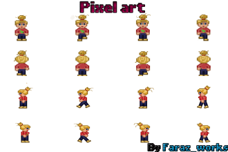 create a professional pixel art asset and animate them