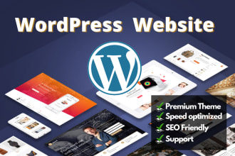 create and design wordpress website and build landing page