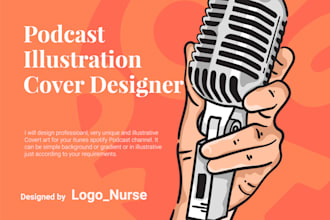 design a professional itunes spotify podcast cover