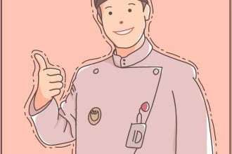 draw your photo into cute minimalist vector
