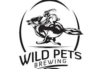 do unique modern pets brewing logo design
