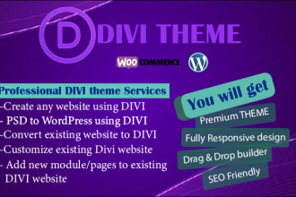 design a responsive wordpress website using divi theme
