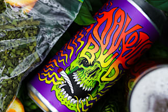 draw an awesome label for your beer, energy drink, coffee or kombucha