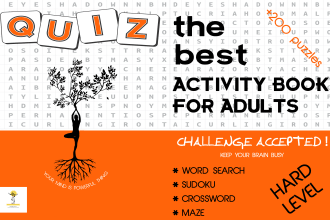 design kdp workbook maze, word search, sudoku math puzzle and kdp book and more