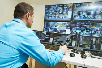 monitor cctv security cameras and I will check recording for incident