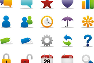 create 5 icons for Web or Desktop from your given image