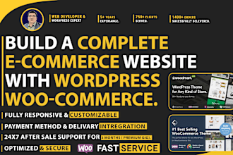 build ecommerce website  with  wordpress woocommerce